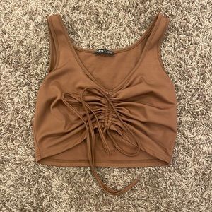 Brown crop top